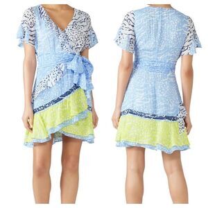 Tanya Taylor Printed Bianka Mini Colorful Dress